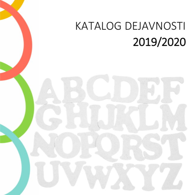 Naslovnica Katalog dejavnosti 2019/2020