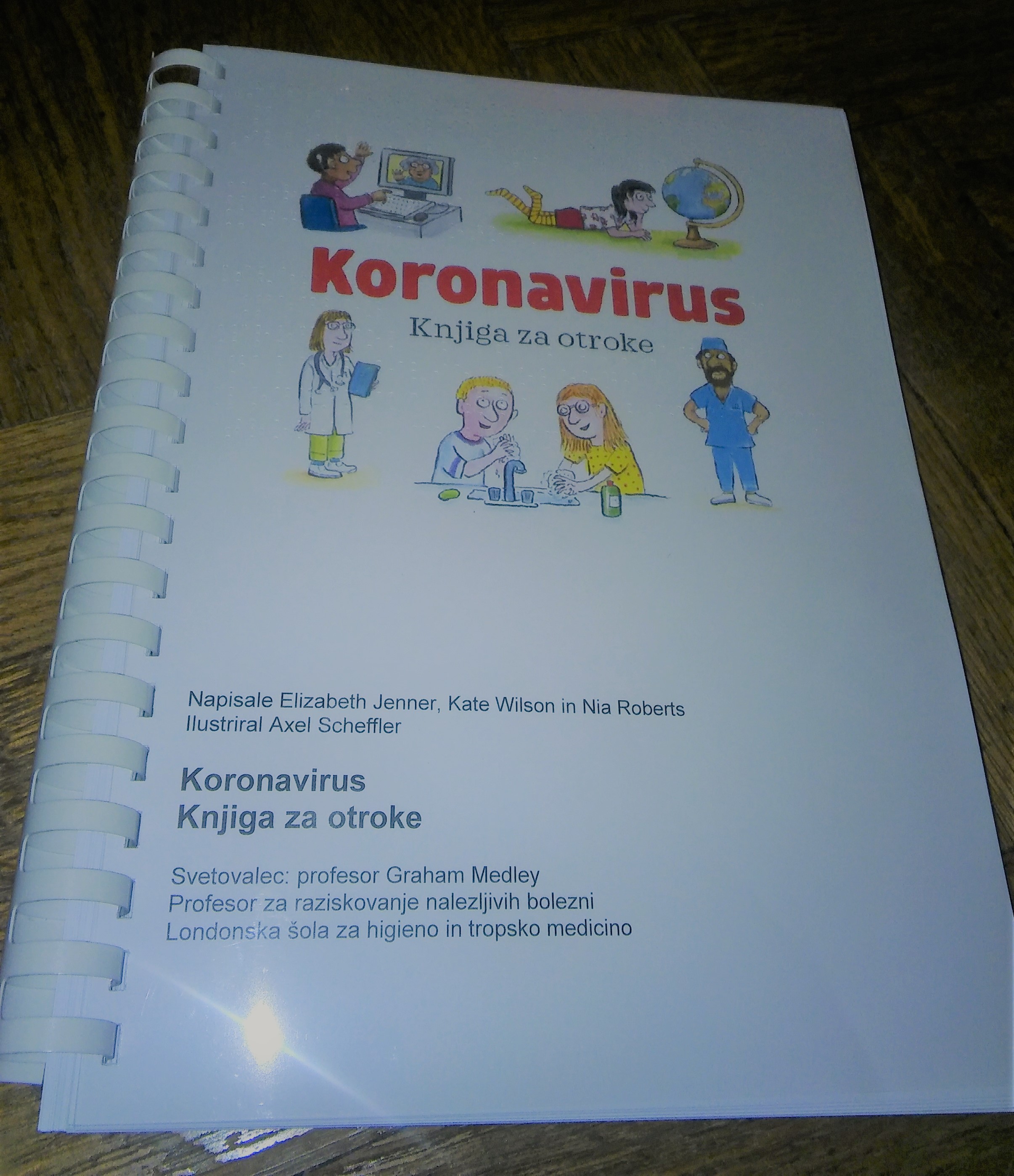 Koronavirus knjiga za otroke v brajici